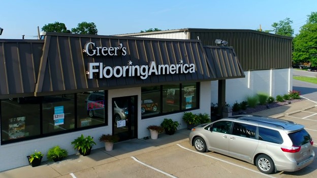 Greer's Flooring America showroom exterior in Evansville, IN